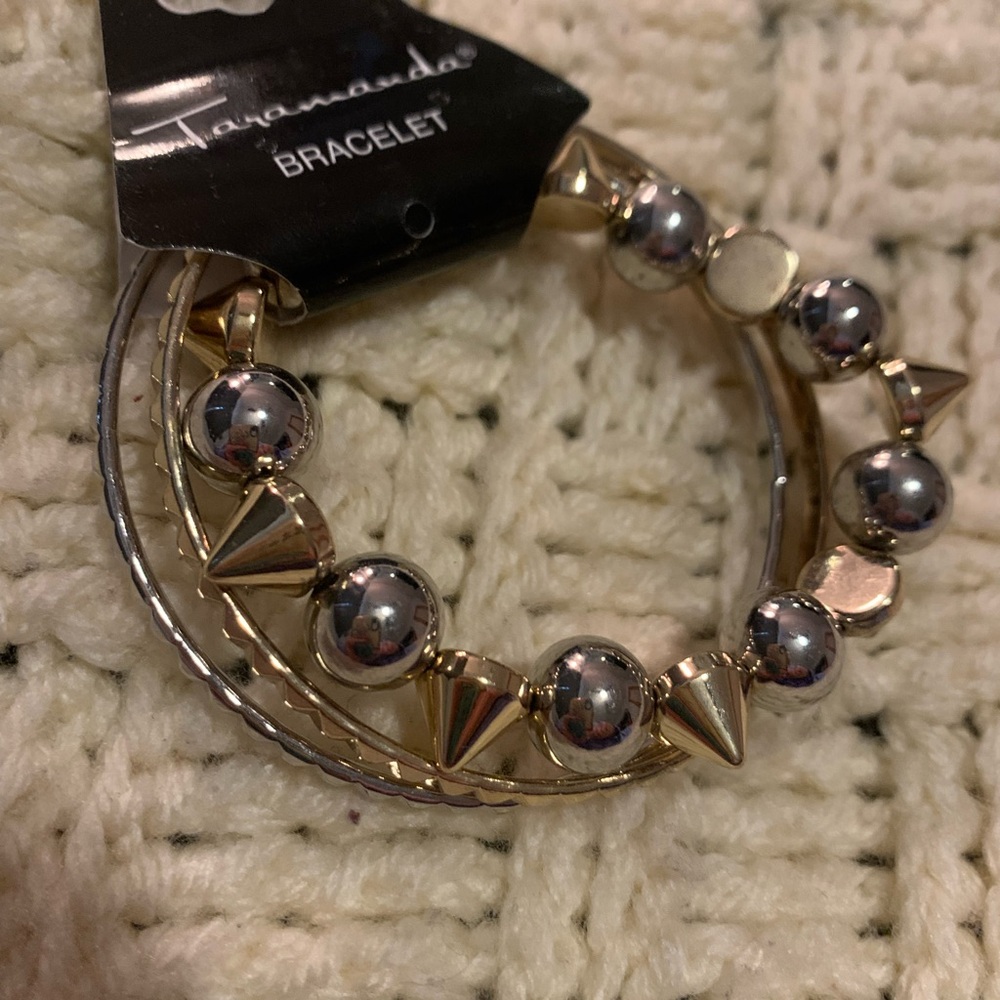Taramanda Gold and Silver Spike Bracelet